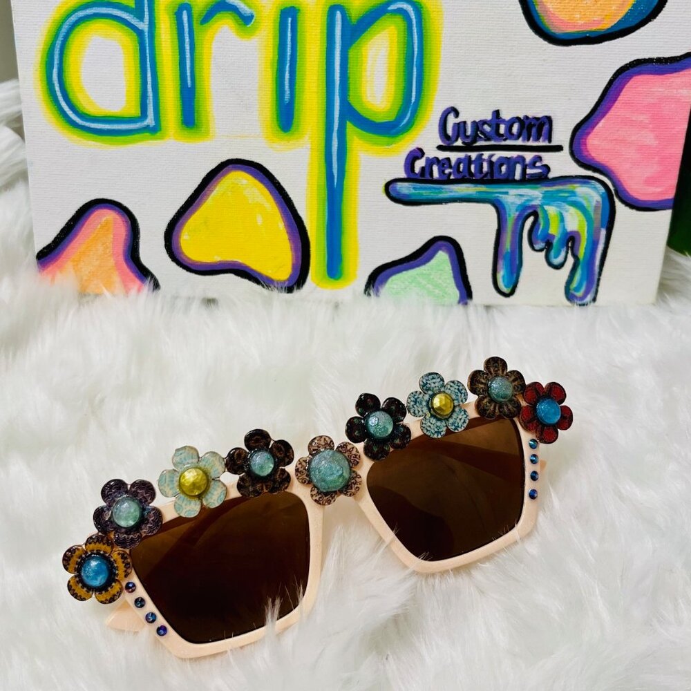 Flower Power Sunglasses by Drip Creations